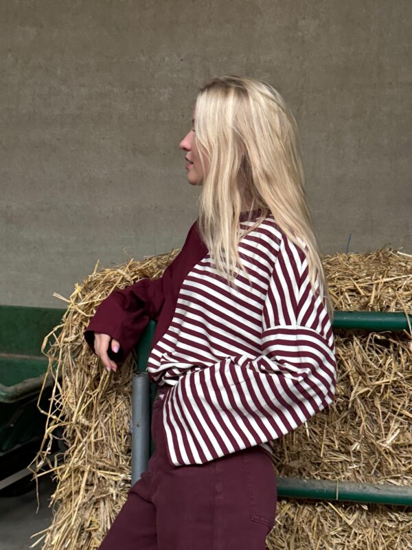 Long sleeve - stripe double bordeaux