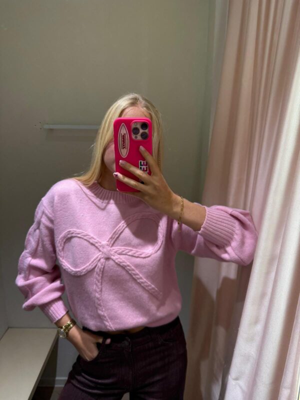 Bow - Knit pink