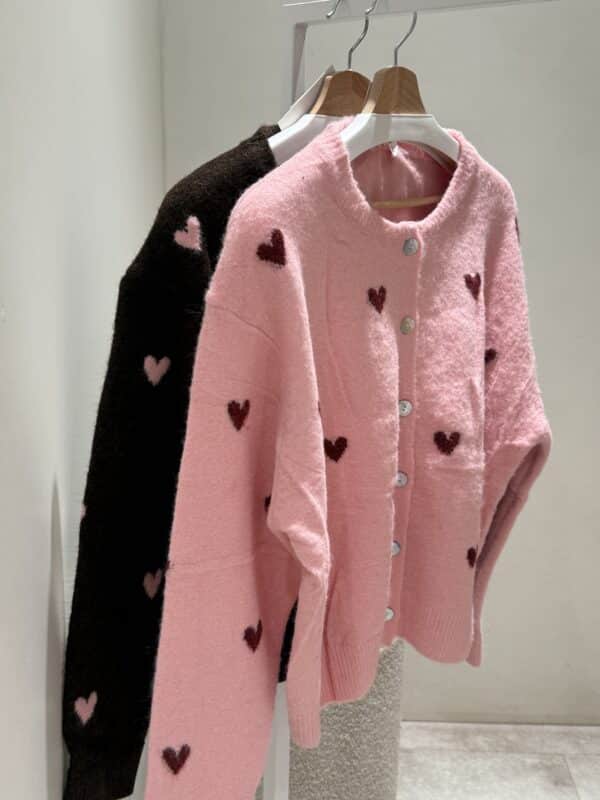 Ziza gilet heart - pink