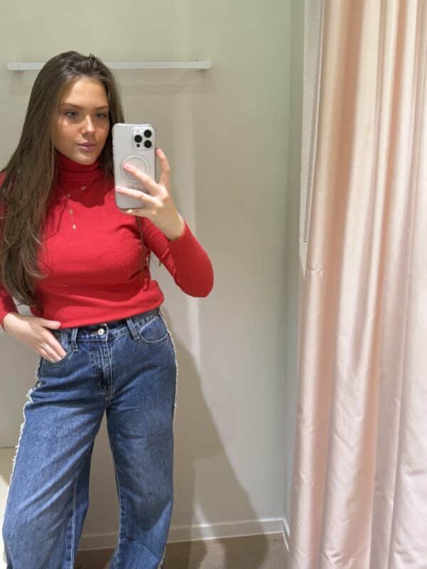 Turtleneck red One Size
