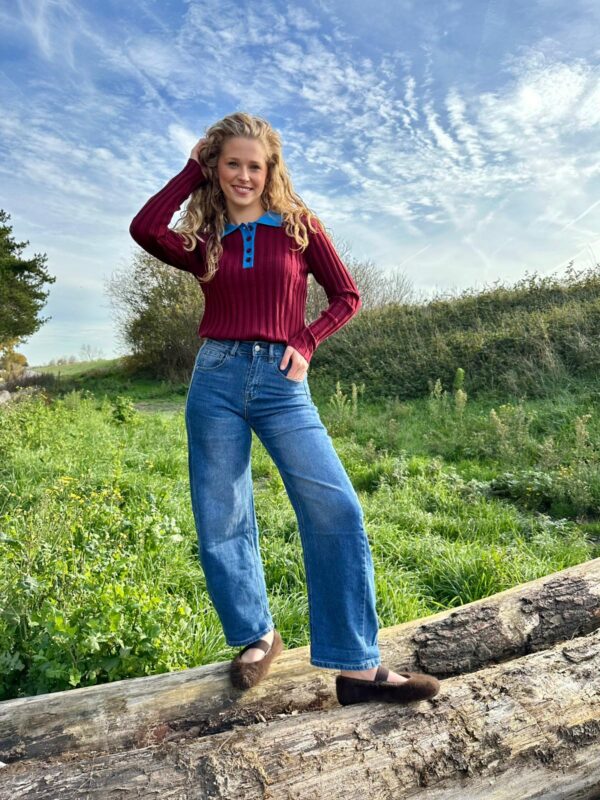 Francisca - Polo Knit Top