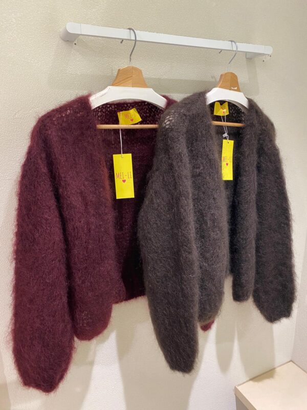 Mila - Gilet mohair bordeaux