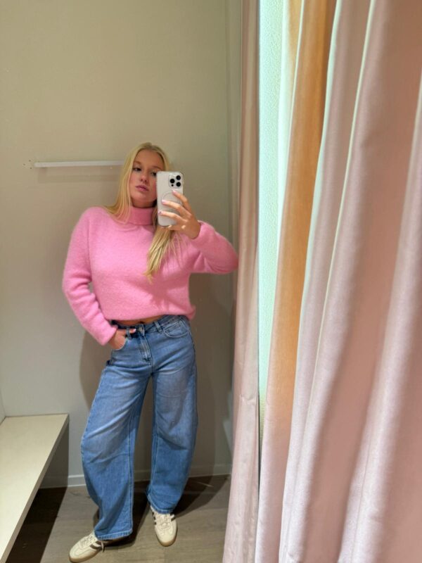 Turtleneck knit - Light pink