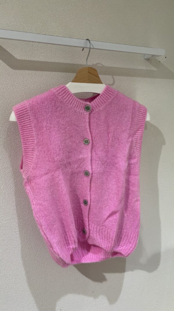 SLEEVELESS KNIT CARDIGAN - TU