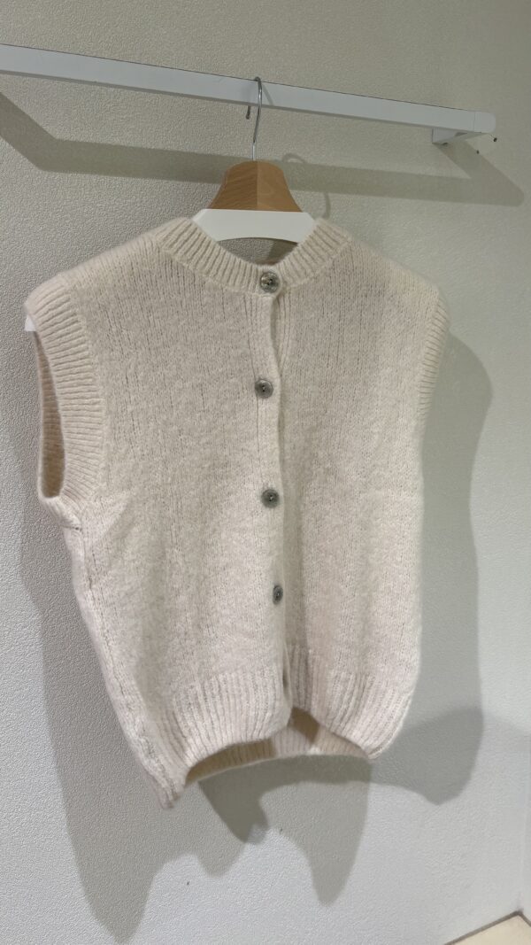 SLEEVELESS KNIT CARDIGAN - TU