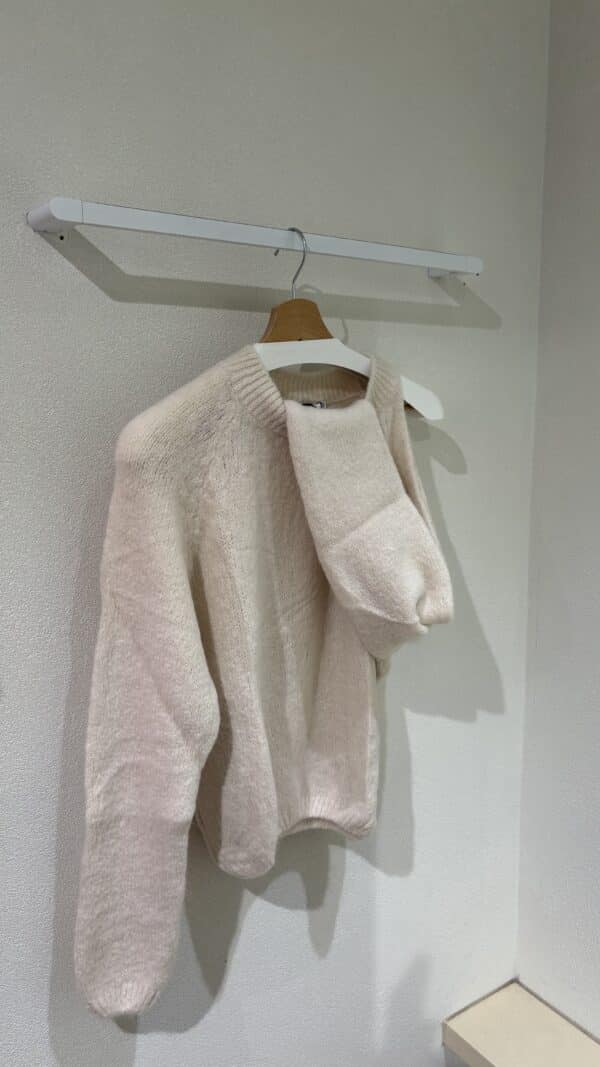 ONE SHOULDER KNIT SWEATER - TU