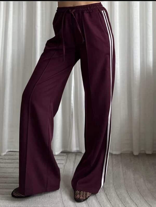 STRIPE PANTS BORDEAUX SMALL