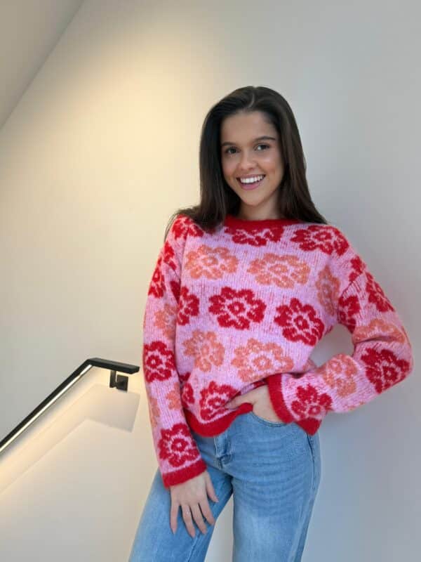 ROSY BLOOM KNIT - ONE SIZE