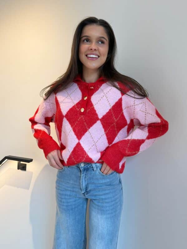 ROSY DIAMOND KNIT - ONE SIZE