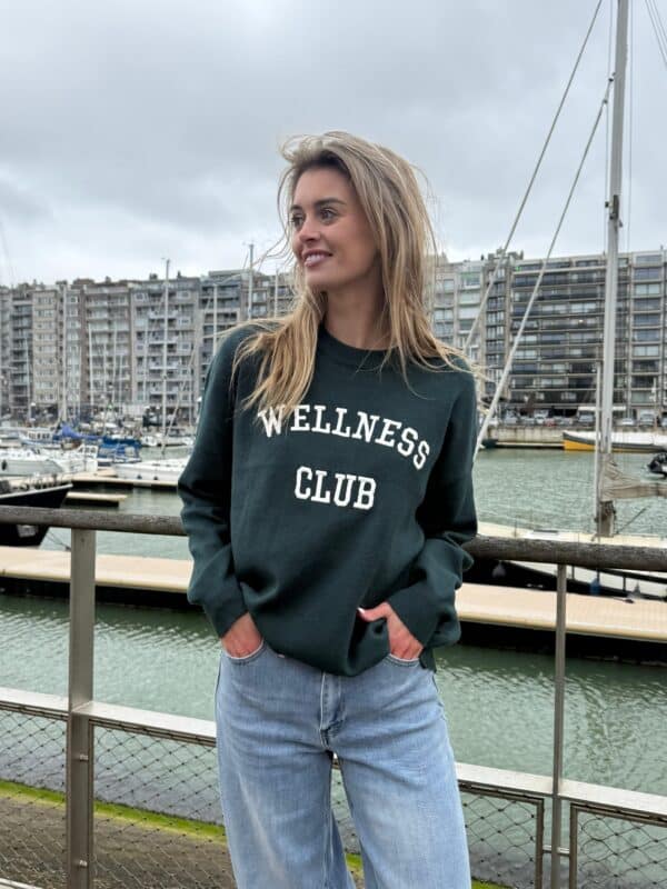 DARK GREEN WELLNESS CLUB KNIT - M/L