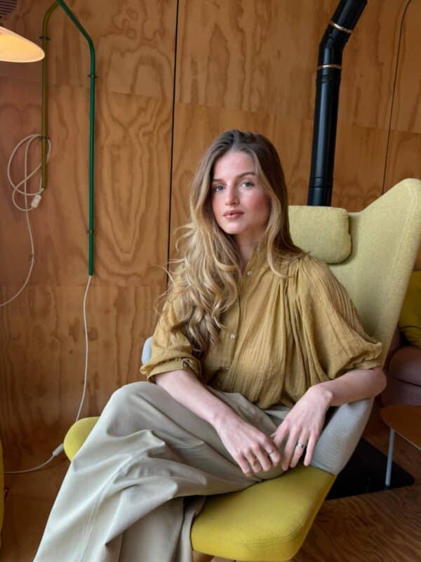 WARM AMBER BLOUSE - ONE SIZE