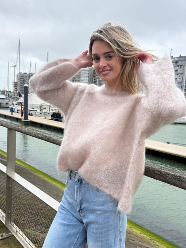 PINK CLOUD MOHAIR KNIT - ONE SIZE