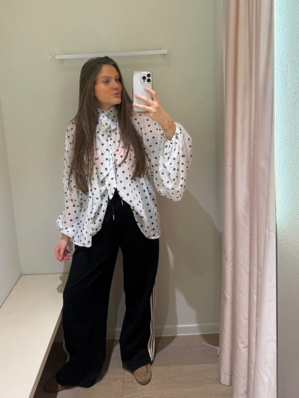 POLKA BOW BLOUSE - ONE SIZE