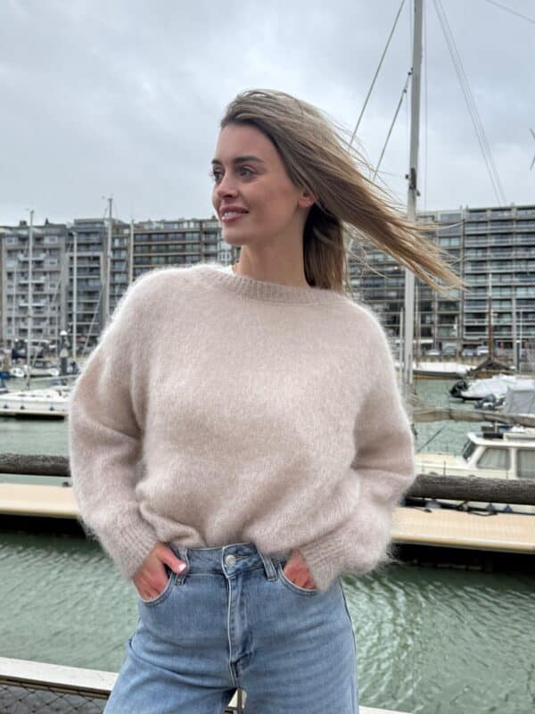HARBOUR BLUSH MOHAIR KNIT - ONE SIZE