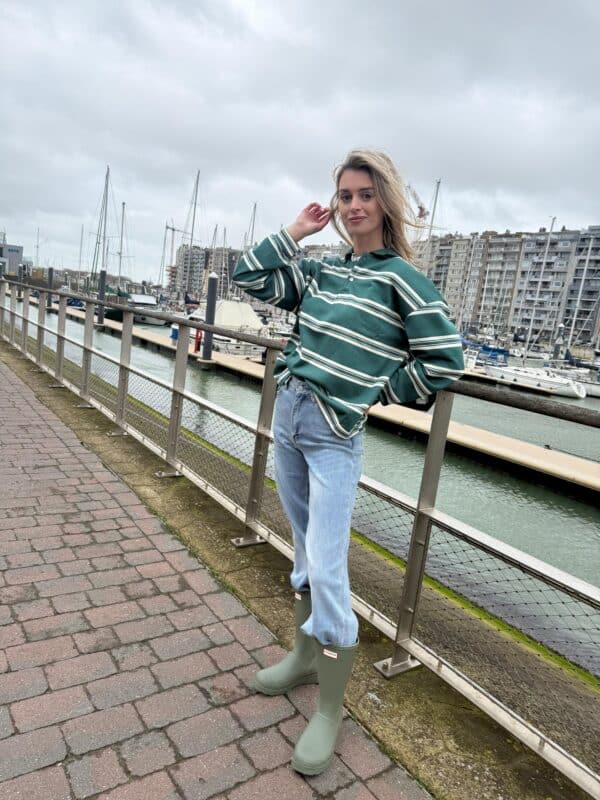 SALTWIND GREEN STRIPE KNIT - LARGE