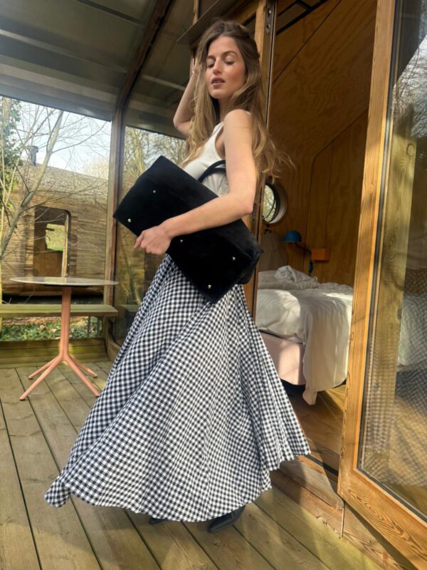 GINGHAM FLOW SKIRT - M/L