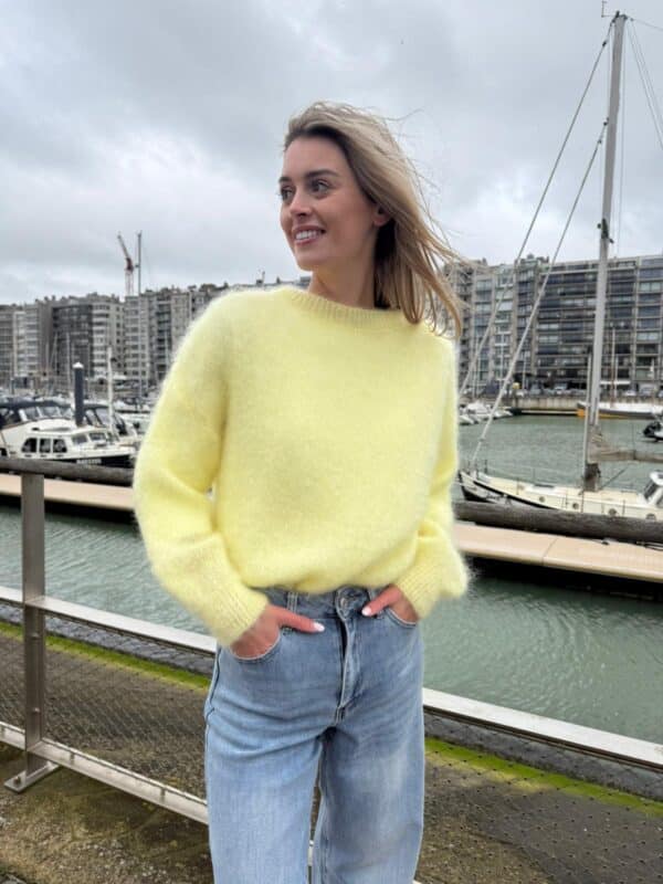 HARBOUR YELLOW MOHAIR KNIT - ONE SIZE