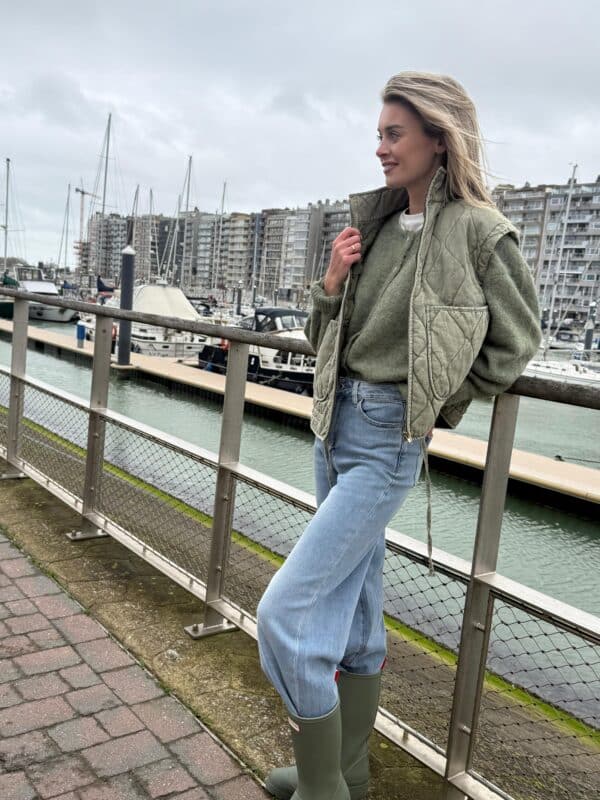 HARBOUR MOSS BUTTON KNIT - ONE SIZE