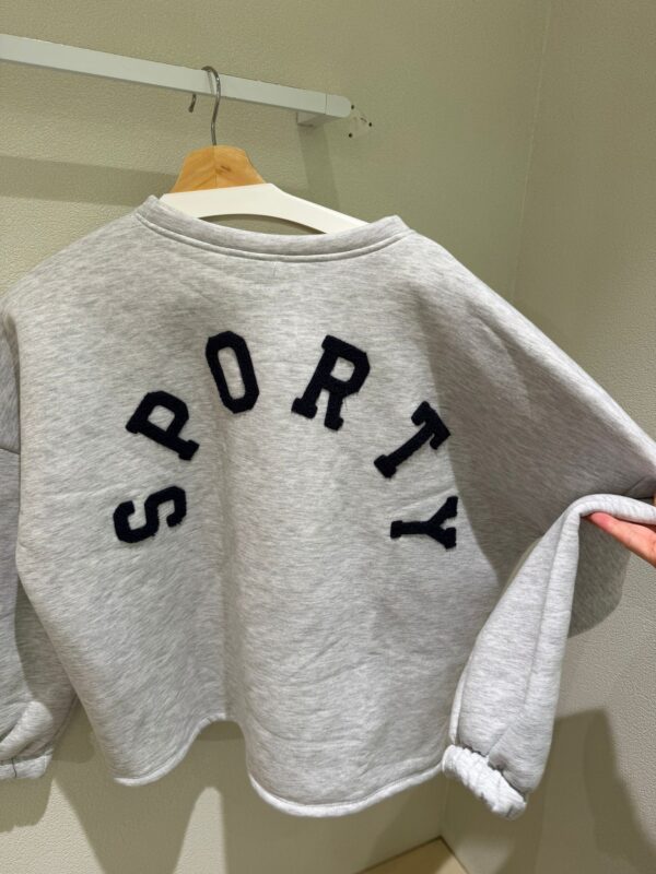 GREY KNIT BLUE LETTERS SPORTY - ONE SIZE