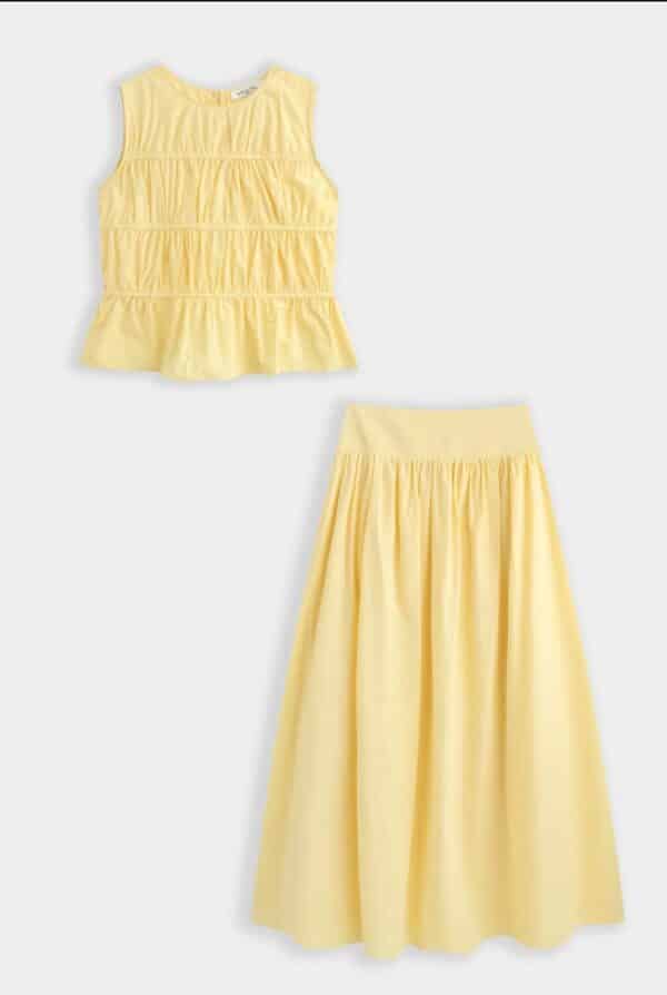 YELLOW WAVE SKIRT - LARGE