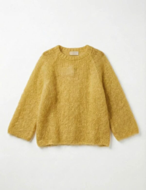 MUSTARD CLOUD MOHAIR KNIT - ONE SIZE