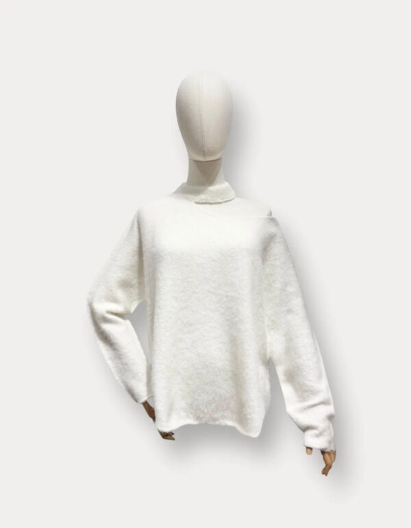 WHITE LONG HALTER KNIT - ONE SIZE