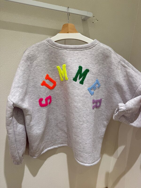 GREY KNIT MULTICOLOR LETTERS SUMMER - ONE SIZE