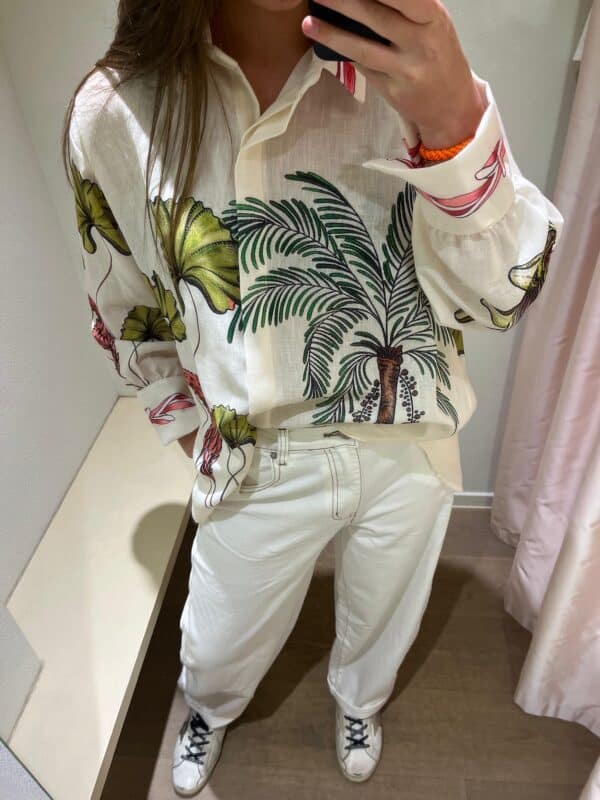 PALM PARADISE BLOUSE - ONE SIZE