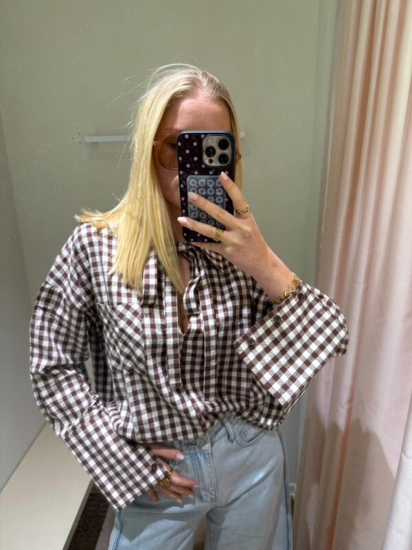 BROWN MEADOW BLOUSE - M/L