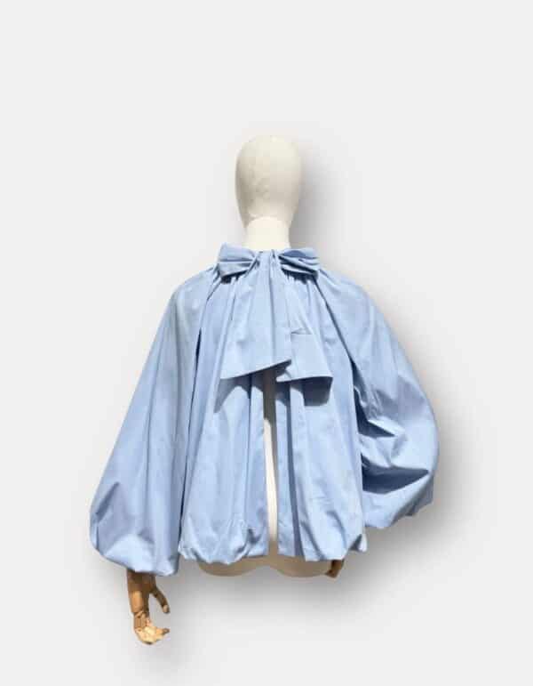 LIGHT BLUE BOW BREEZE BLOUSE - ONE SIZE