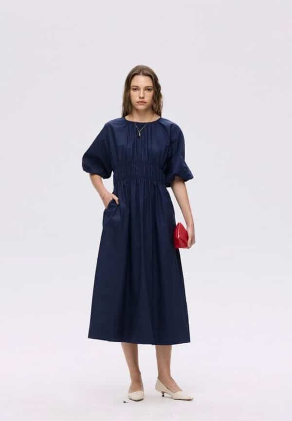 NAVY GRACE DRESS - M/L