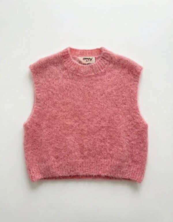 OLD PINK MOHAIR DEBARDEUR - ONE SIZE