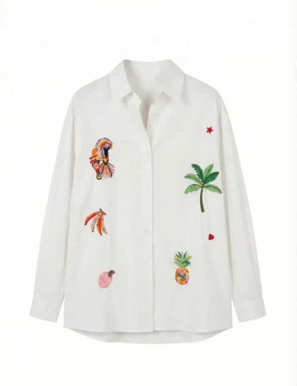 WHITE MUSE STRIPE BLOUSE - M/L