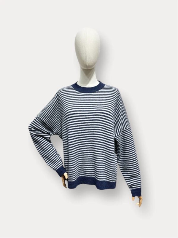 BLUE STRIPED KNIT - ONE SIZE