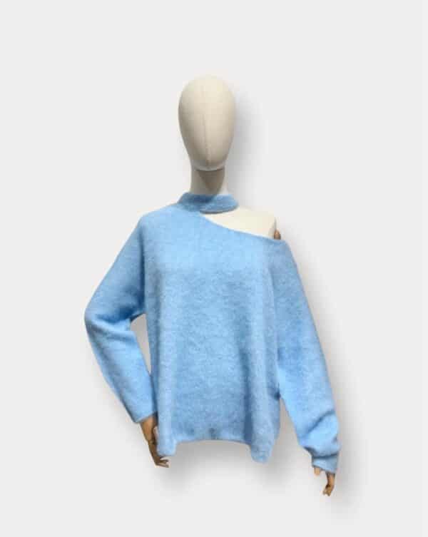 LIGHT BLUE HALTER KNIT - ONE SIZE