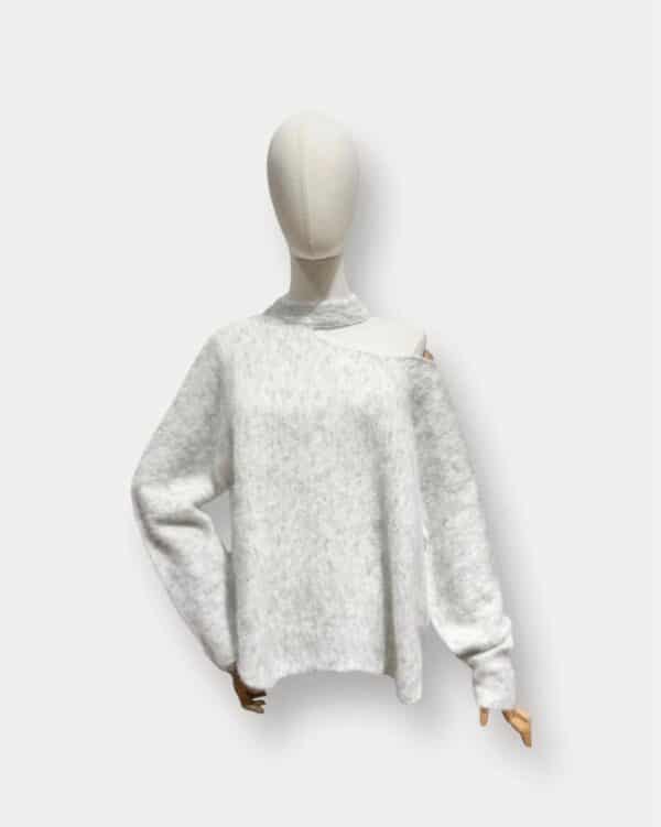 GREY HALTER KNIT - ONE SIZE