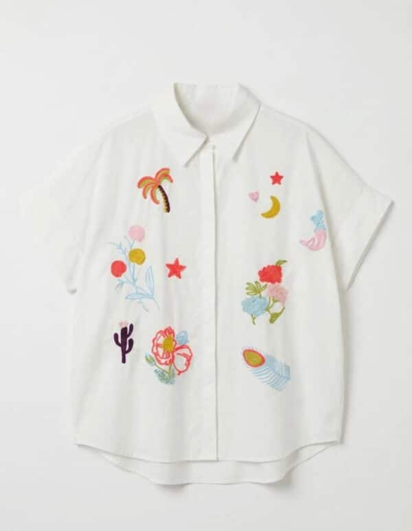 HAPPY STITCH BLOUSE - ONE SIZE