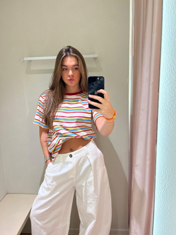 WHITE WIDE PANTS - LARGE