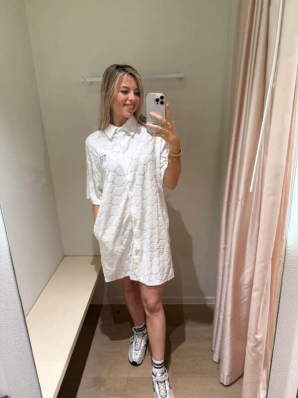 WHITE SPONGE DRESS - MEDIUM