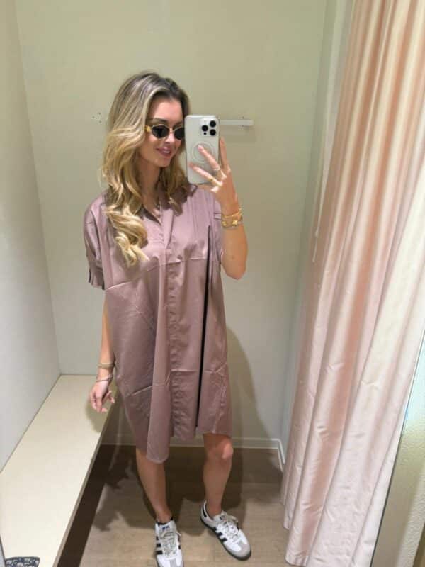 MAUVE PINK ESTELLE COTTON DRESS - ONE SIZE