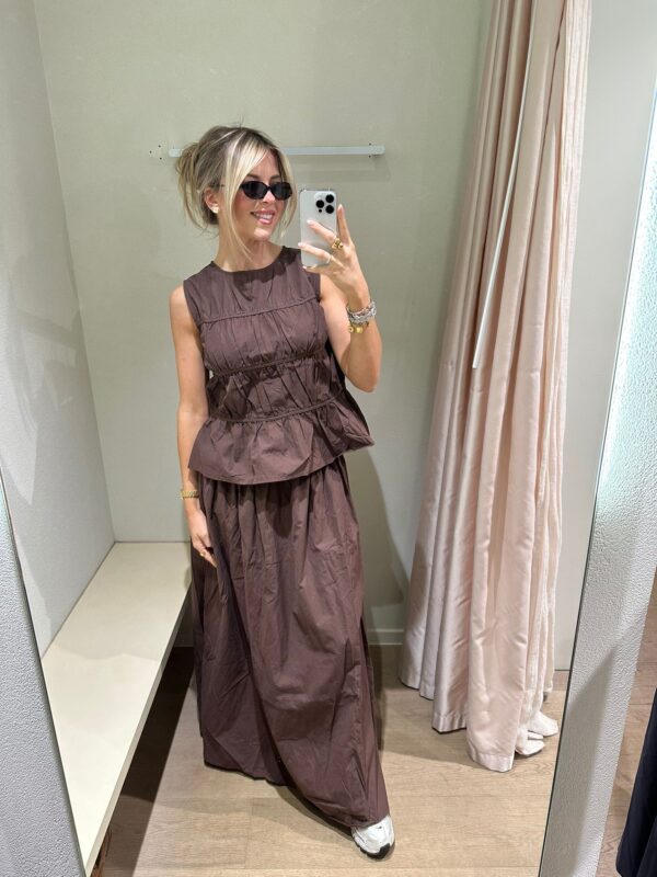 BROWN CÉLINE SKIRT - SMALL