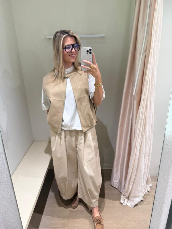 BEIGE WIDE PANTS - ONE SIZE