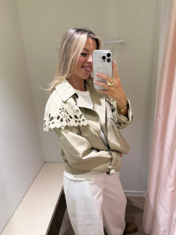 IVORY BLOOM WRAP JACKET - M/L