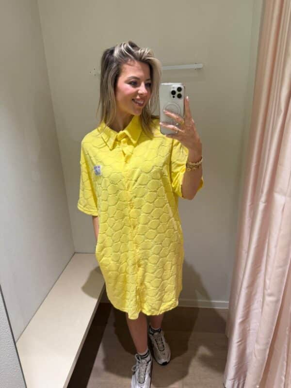 YELLOW SPONGE DRESS - SMALL