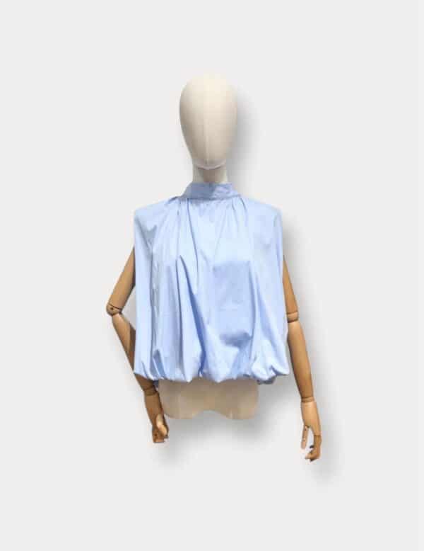 LIGHT BLUE BOW TOP - ONE SIZE
