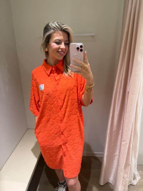 ORANGE SPONGE DRESS - MEDIUM