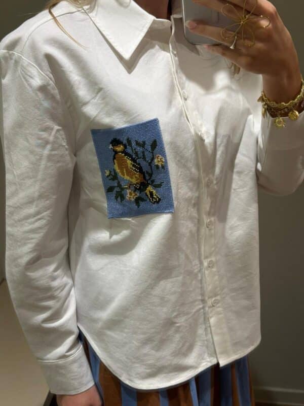 SPRING BIRDS BLOUSE - MEDIUM