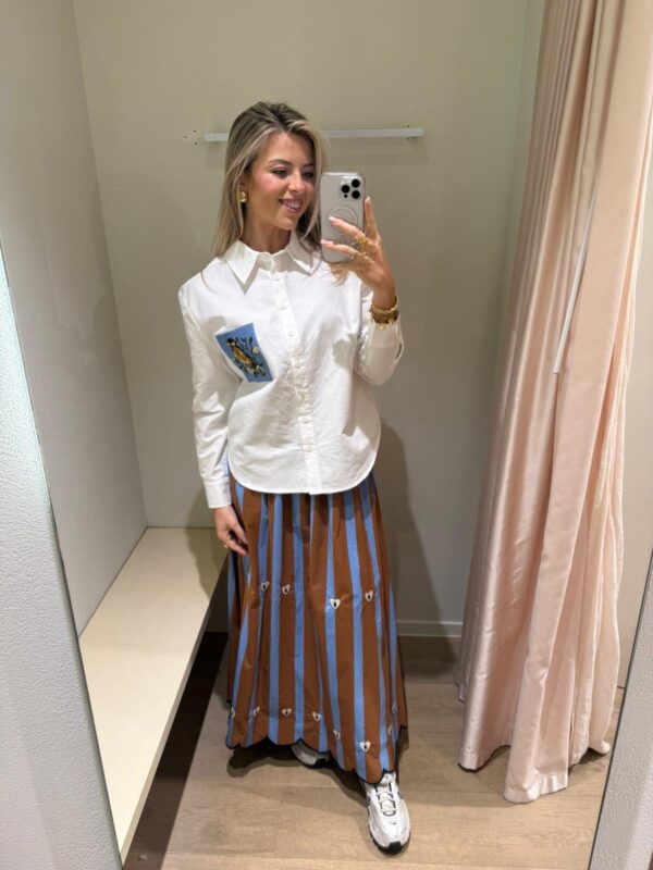 CACOA&SKY STRIPE SKIRT - ONE SIZE