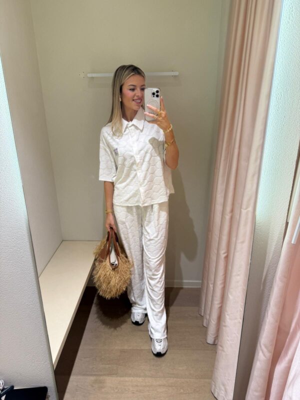 WHITE SPONGE PANTS - SMALL