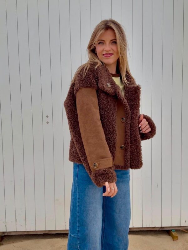 Jacket Teddy - brown - Medium